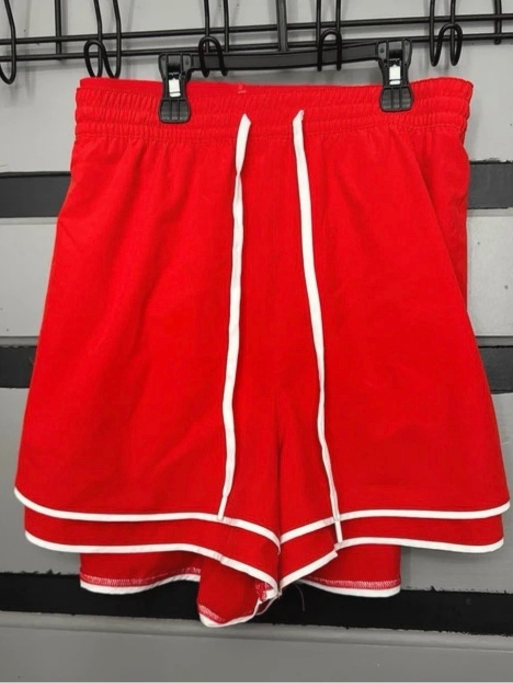 CALIA by Carrie Underwood Red Athletic Shorts with White Trim